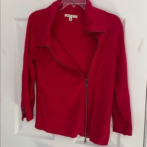 Cabi asymmetrical zip sweater